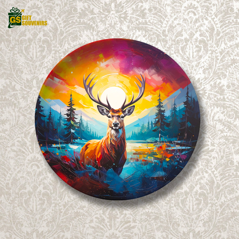 Premium ceramic wall décor featuring majestic deer artwork