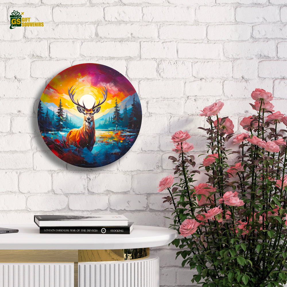 Artistic deer wall plate from Nature Collection