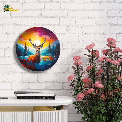 Artistic deer wall plate from Nature Collection
