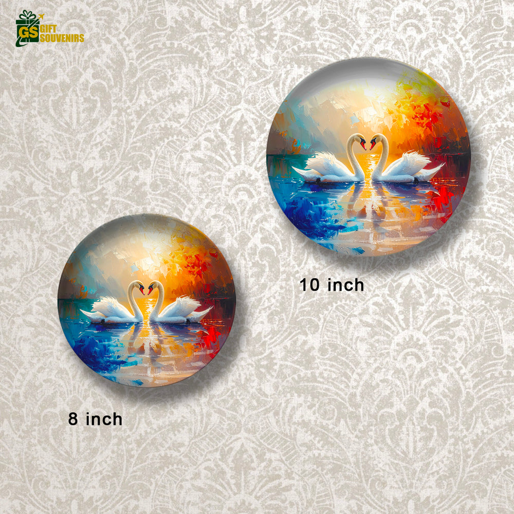 Love and harmony-inspired wall plate with vibrant colors