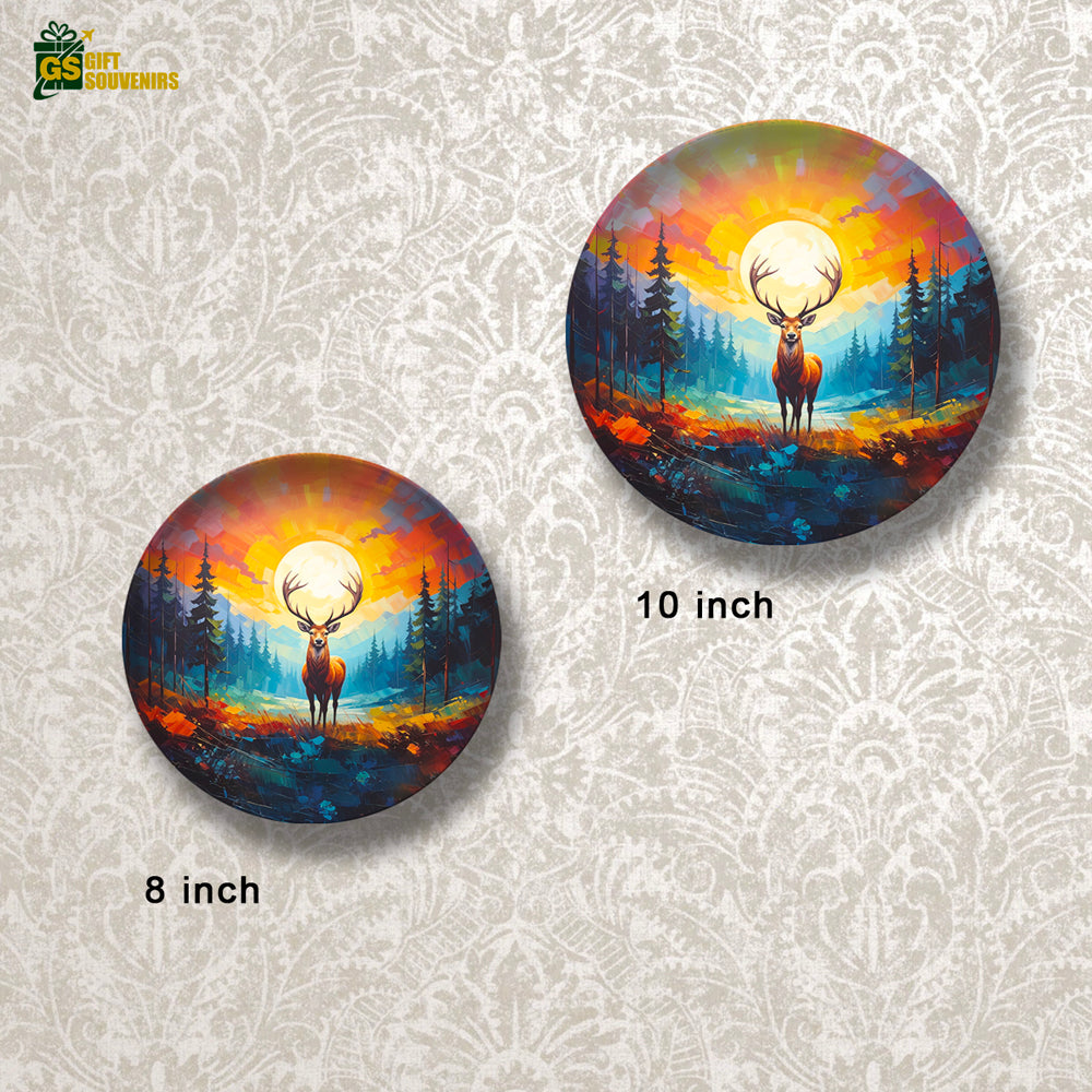 Wildlife wall décor with radiant deer illustration