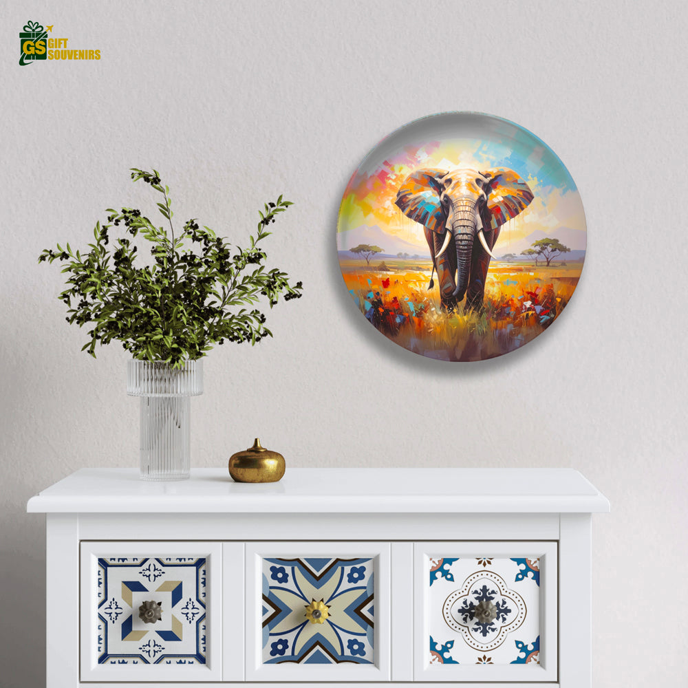 Modern wildlife art featuring majestic elephant design