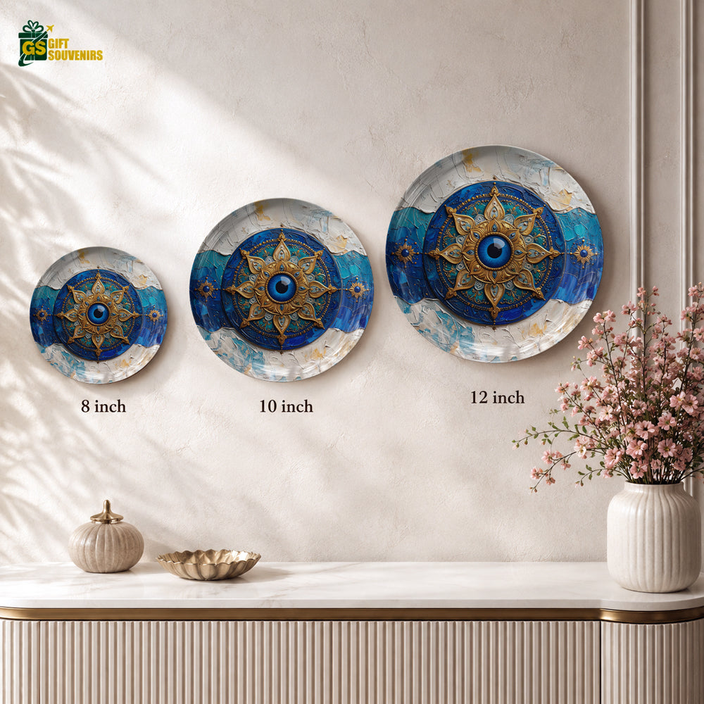 Evil Eye Mandala – Protection & Positive Energy Ceramic Wall Plate
