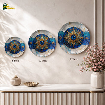 Evil Eye Mandala – Protection & Positive Energy Ceramic Wall Plate