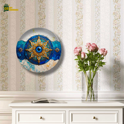 Evil Eye Mandala – Protection & Positive Energy Ceramic Wall Plate