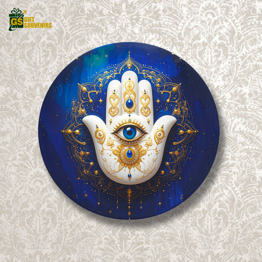 Hamsa Hand of Light – Protection & Peace Ceramic Wall Plate