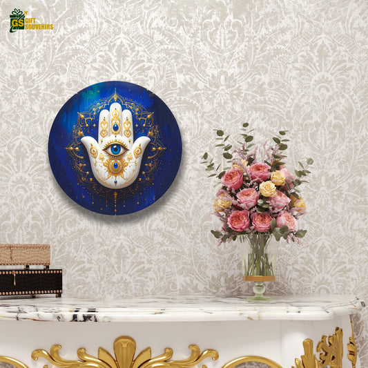 Hamsa Hand of Light – Protection & Peace Ceramic Wall Plate