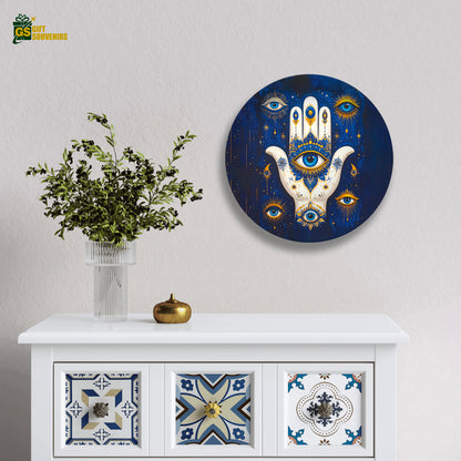 Mystic Hamsa – Evil Eye Protection Ceramic Wall Plate