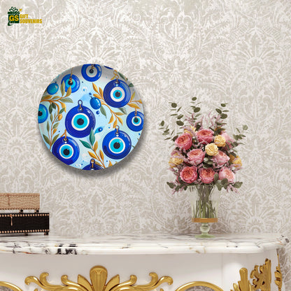 Nazar Garden – Evil Eye Botanical Ceramic Wall Plate