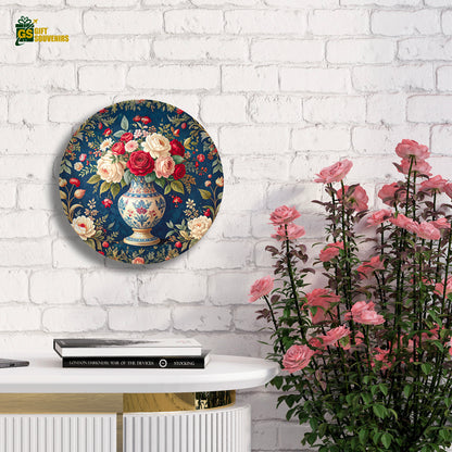 Vintage Rose Bouquet – Floral Elegance Ceramic Wall Plate