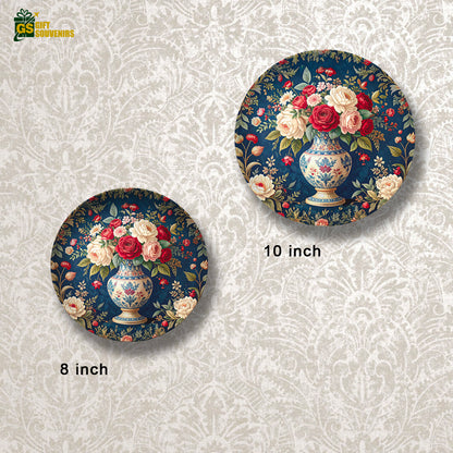 Vintage Rose Bouquet – Floral Elegance Ceramic Wall Plate