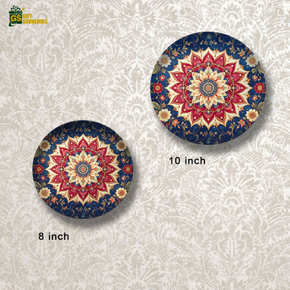 Royal Mandala Bloom – Floral Art Ceramic Wall Plate