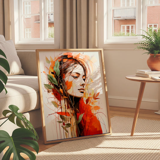 Harmony of Stillness – Feminine Abstract Canvas Wall Art