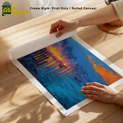 Eternal Flames of Varanasi – Ganga Aarti Canvas Wall Art