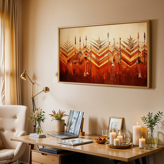 Arrows of Infinity – Abstract Pathways of Strength Canvas Wall Art