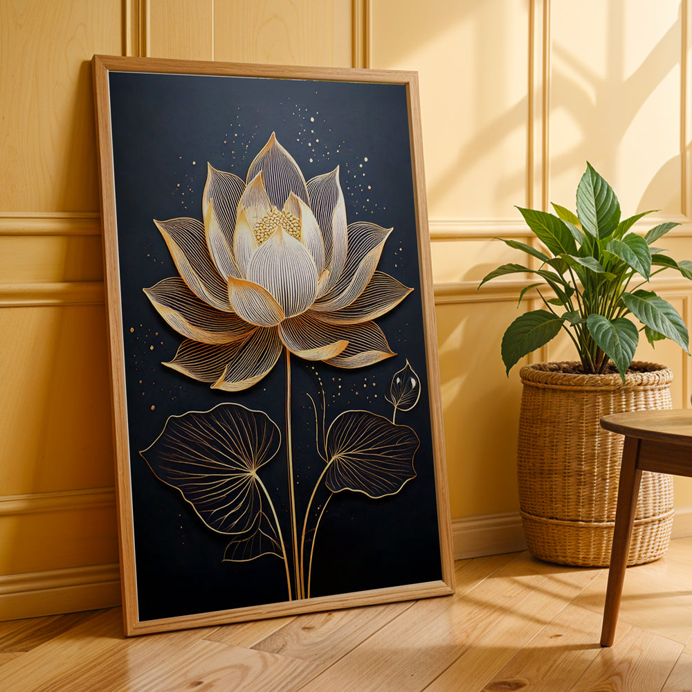 Lotus Radiance – A Symbol of Serenity and Elegance Canvas Wall Art