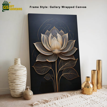 Bloom of Tranquility – Lotus Canvas Wall Art