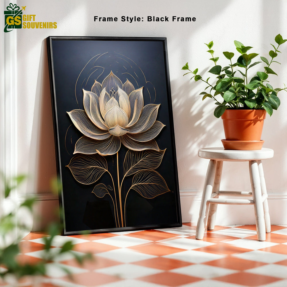 Bloom of Tranquility – Lotus Canvas Wall Art