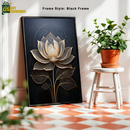 Bloom of Tranquility – Lotus Canvas Wall Art