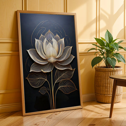 Bloom of Tranquility – Lotus Canvas Wall Art