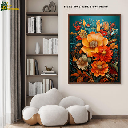 Royal Bloom – Majestic Floral Canvas Wall Art