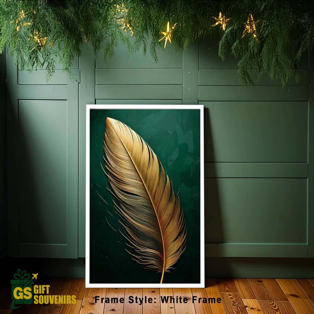 Majestic Elegance – Feather Canvas Inspired by Indian Palaces