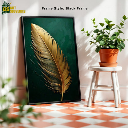 Majestic Elegance – Feather Canvas Inspired by Indian Palaces