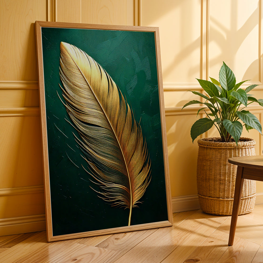 Majestic Elegance – Feather Canvas Inspired by Indian Palaces