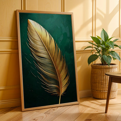 Majestic Elegance – Feather Canvas Inspired by Indian Palaces