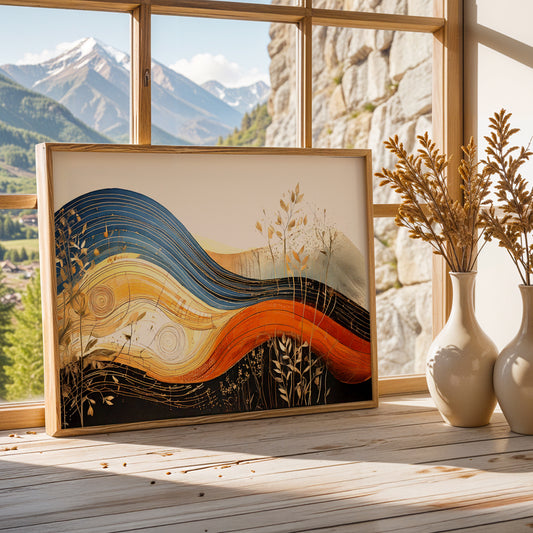 Eternal Currents – The Rhythm of Earth and Sky Canvas Wall Art