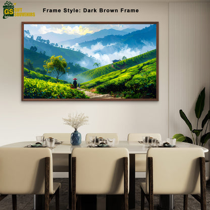 Emerald Slopes – Morning Mist Over Munnar’s Tea Gardens