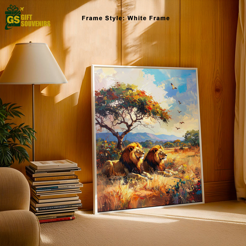 Echoes of Gir – Majestic Lion Canvas Wall Art