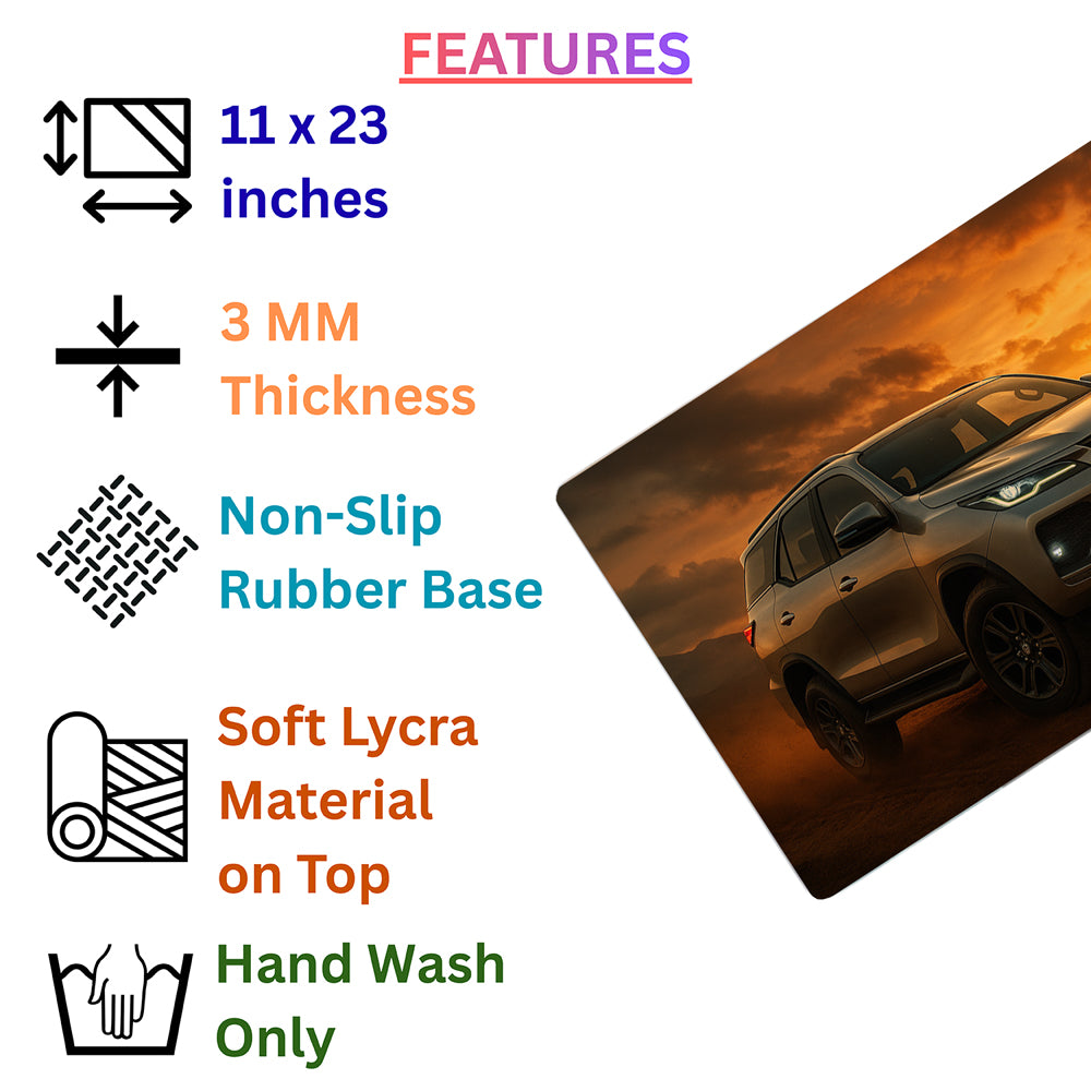 Conquer Every Terrain – Toyota Fortuner Desk Pad | Desk Mat