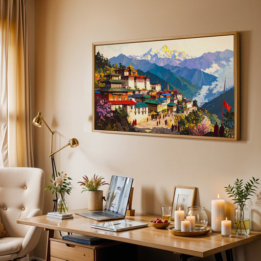 Tranquil Heights – Ladakh Monastery Canvas Wall Art