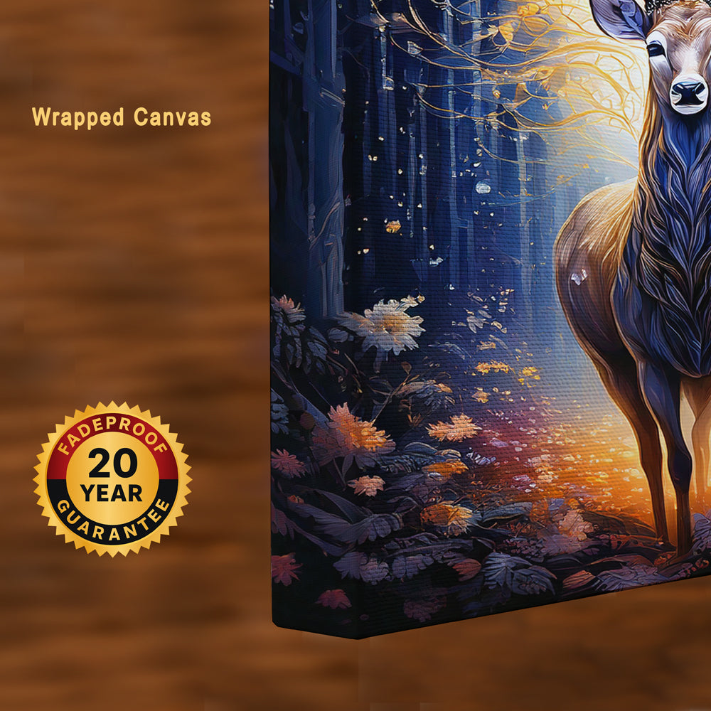 Spirit of the Wild – Mystical Deer Canvas Wall Art