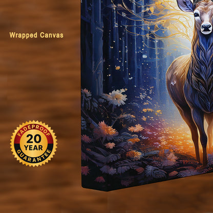 Spirit of the Wild – Mystical Deer Canvas Wall Art