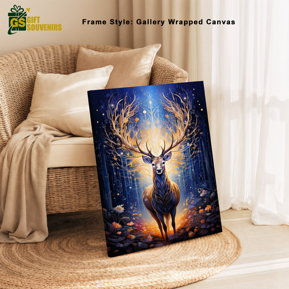 Spirit of the Wild – Mystical Deer Canvas Wall Art