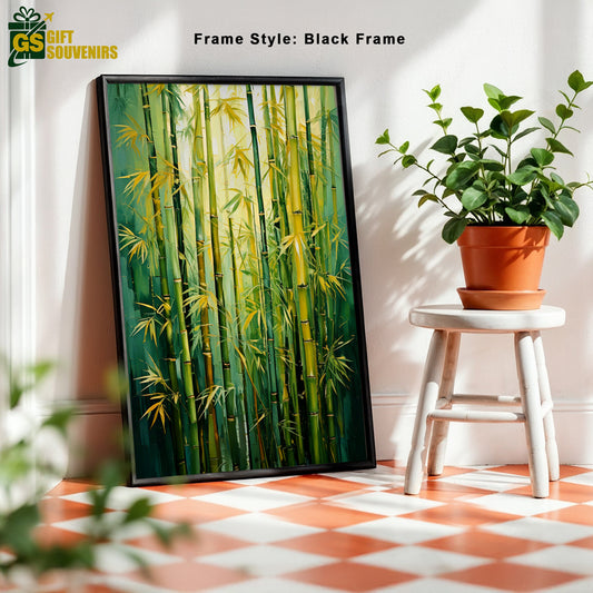 Pathways of Prosperity – Bamboo Harmony Canvas Wall Art