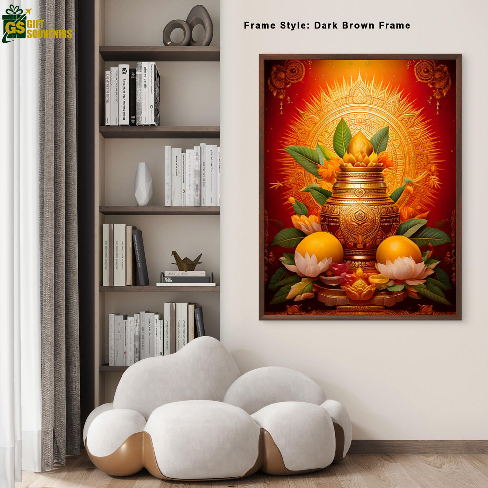 Divine Abundance – Kalash Sacred Canvas Wall Art