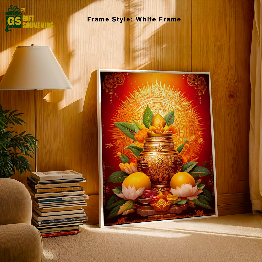 Divine Abundance – Kalash Sacred Canvas Wall Art