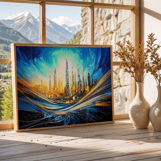 Radiance of the Skyline – Modern Canvas Wall Art