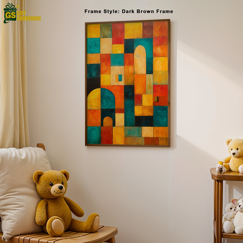 Echoes of Heritage – Abstract Arch Motif Canvas Wall Art