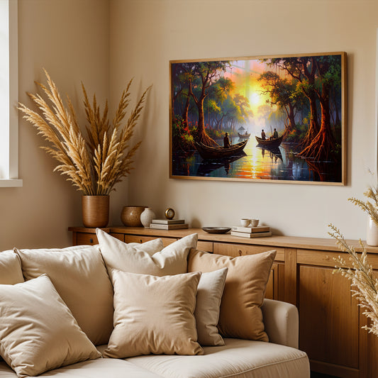 Ebb & Echo – A Journey Through the Sundarbans Canvas Wall Art