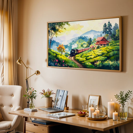 Journey Through the Nilgiris – Inspired by Ooty Toy Train Canvas Wall Art