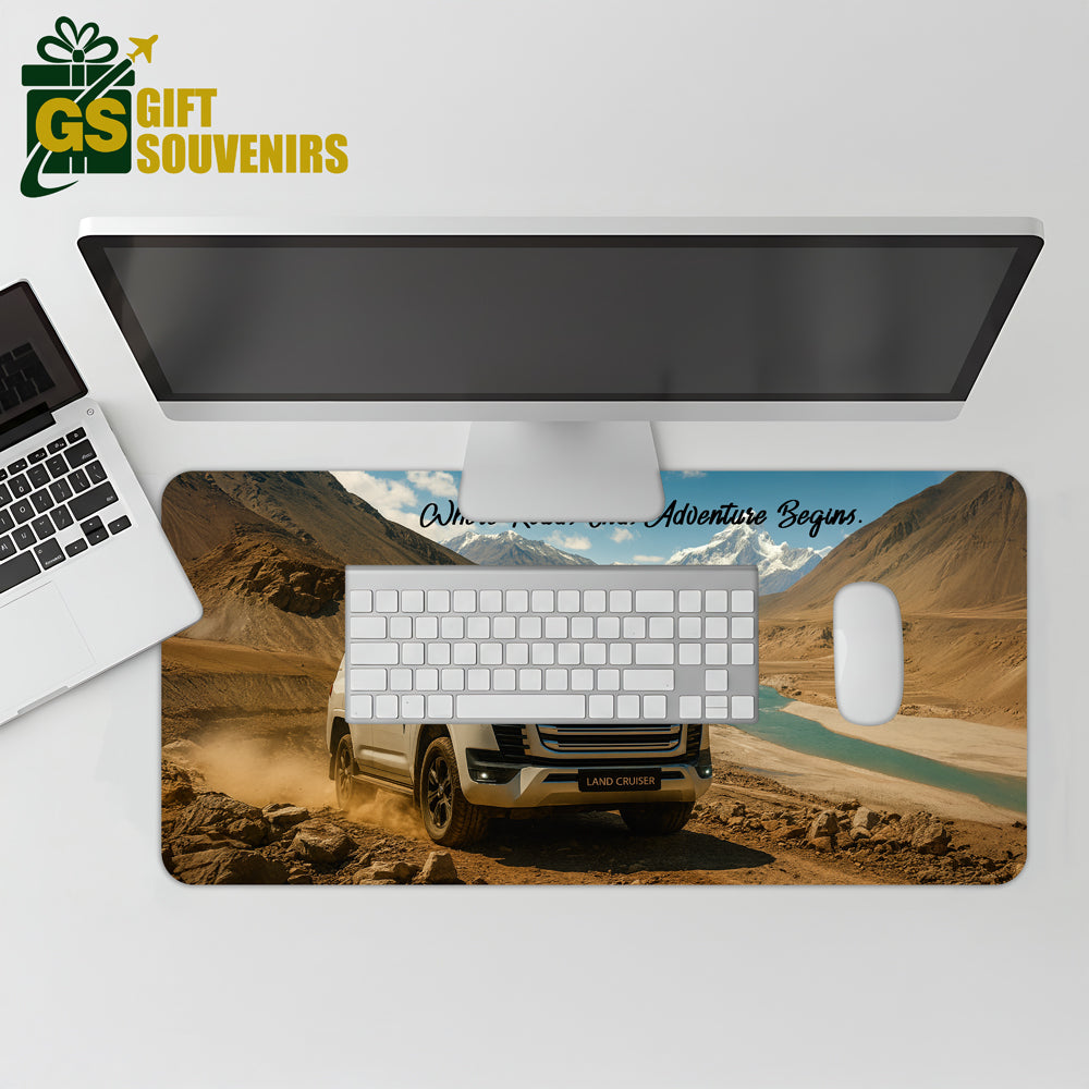 Where Roads End, Adventure Begins – Land Cruiser Desk Pad | Desk Mat