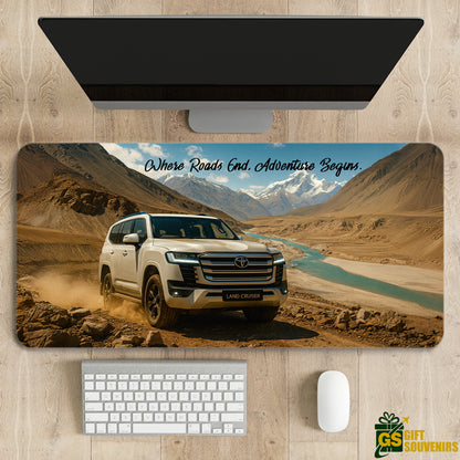 Where Roads End, Adventure Begins – Land Cruiser Desk Pad | Desk Mat