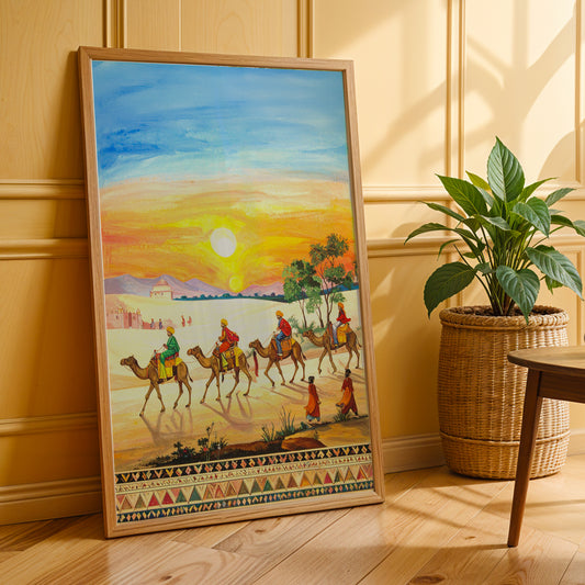 Desert Odyssey – Rajasthan Heritage Canvas Wall Art