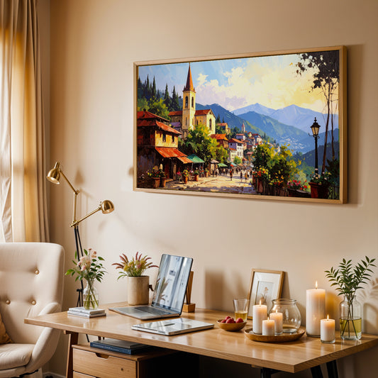 Tuscan Tranquility – European Countryside Canvas Wall Art