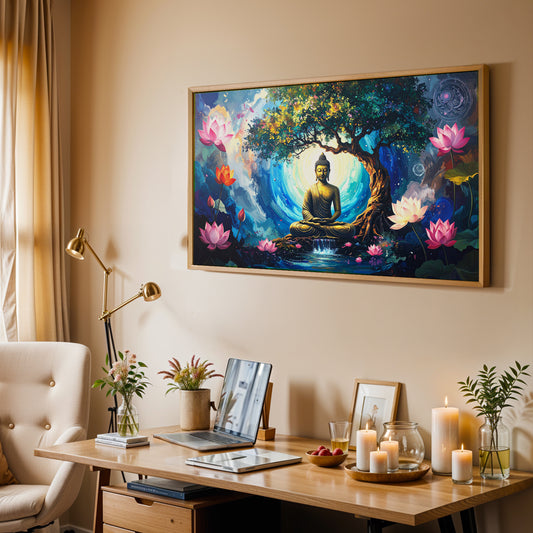 Serenity Within – Buddha’s Aura of Harmony Canvas Wall Art