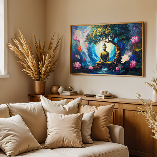Serenity Within – Buddha’s Aura of Harmony Canvas Wall Art